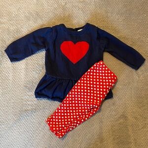 Carter's Heart Sweater with pants